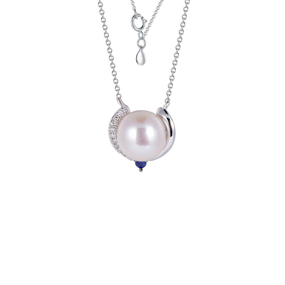 18K DIAMOND/PEARL/GEMS NECKLACE