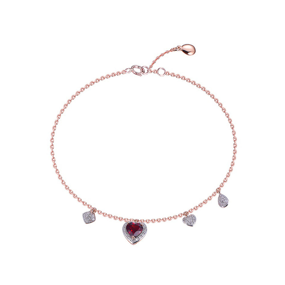 18K DIAMOND/SEMI PRECIOUS BRACELET