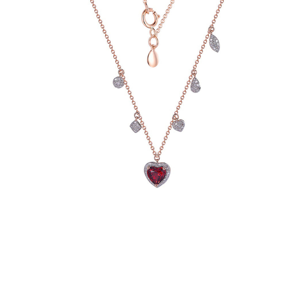 18K DIAMOND/SEMI PRECIOUS NECKLACE