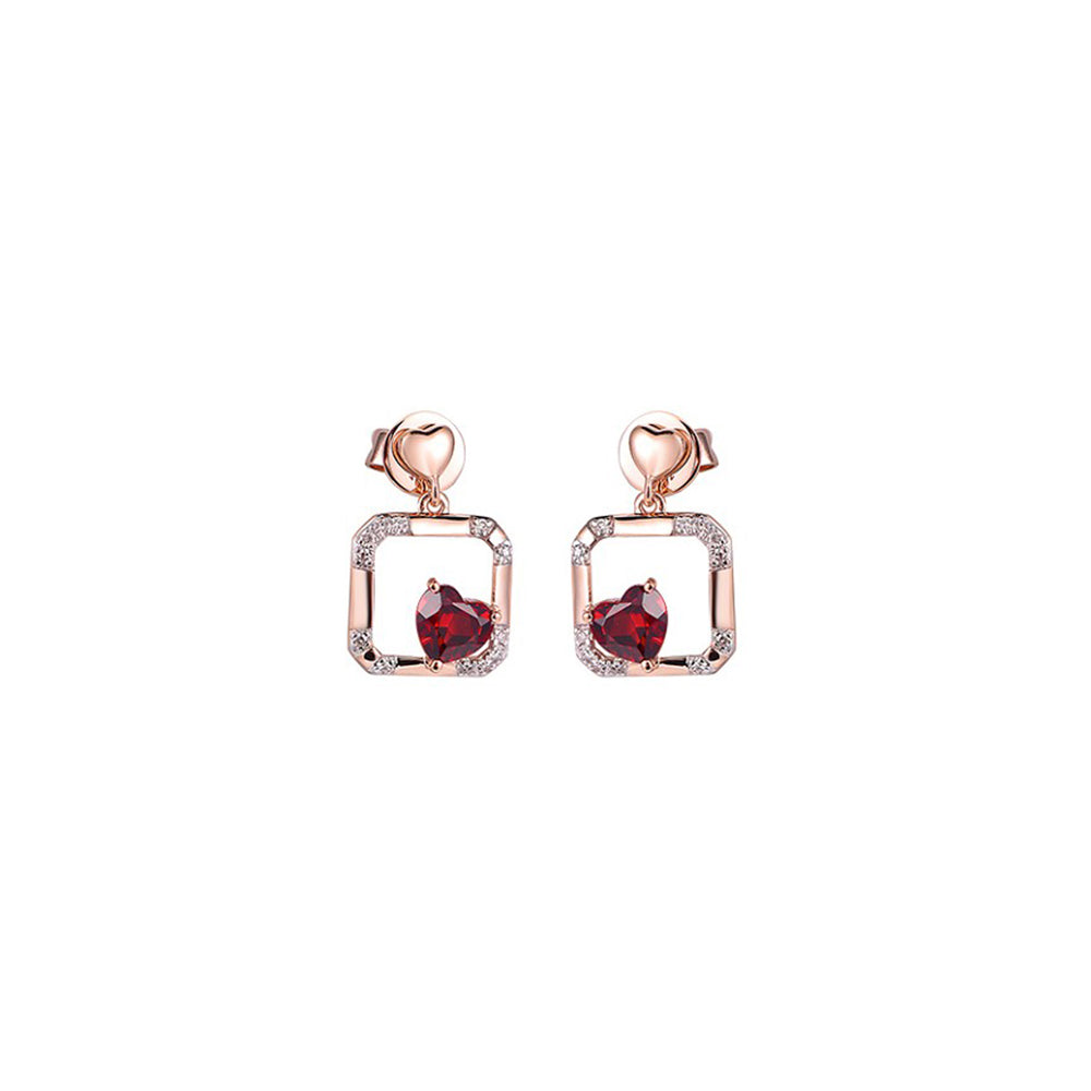18K DIAMOND/SEMI PRECIOUS EARRINGS