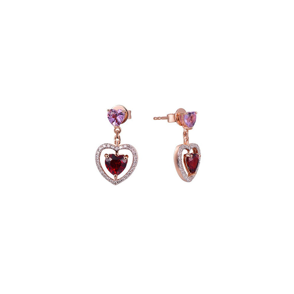 18K DIAMOND/SEMI PRECIOUS EARRINGS