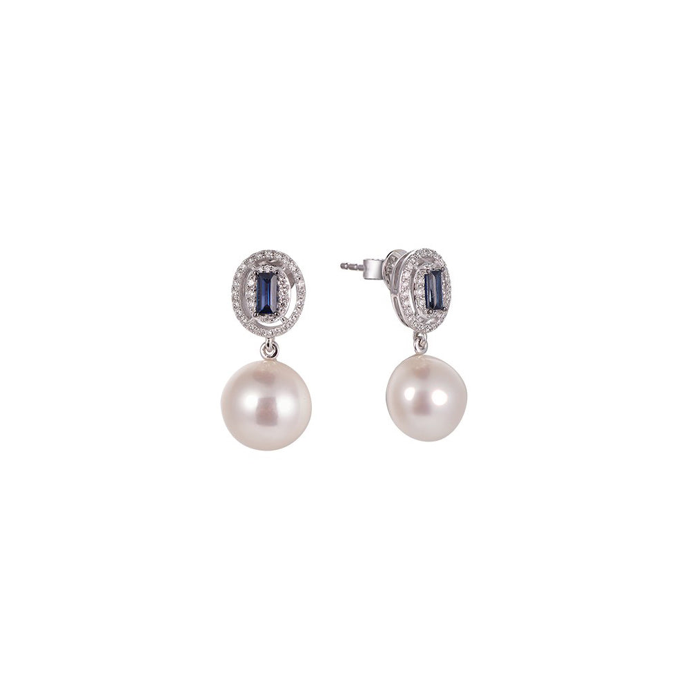 18K DIAMOND/PEARL/GEMS EARRINGS