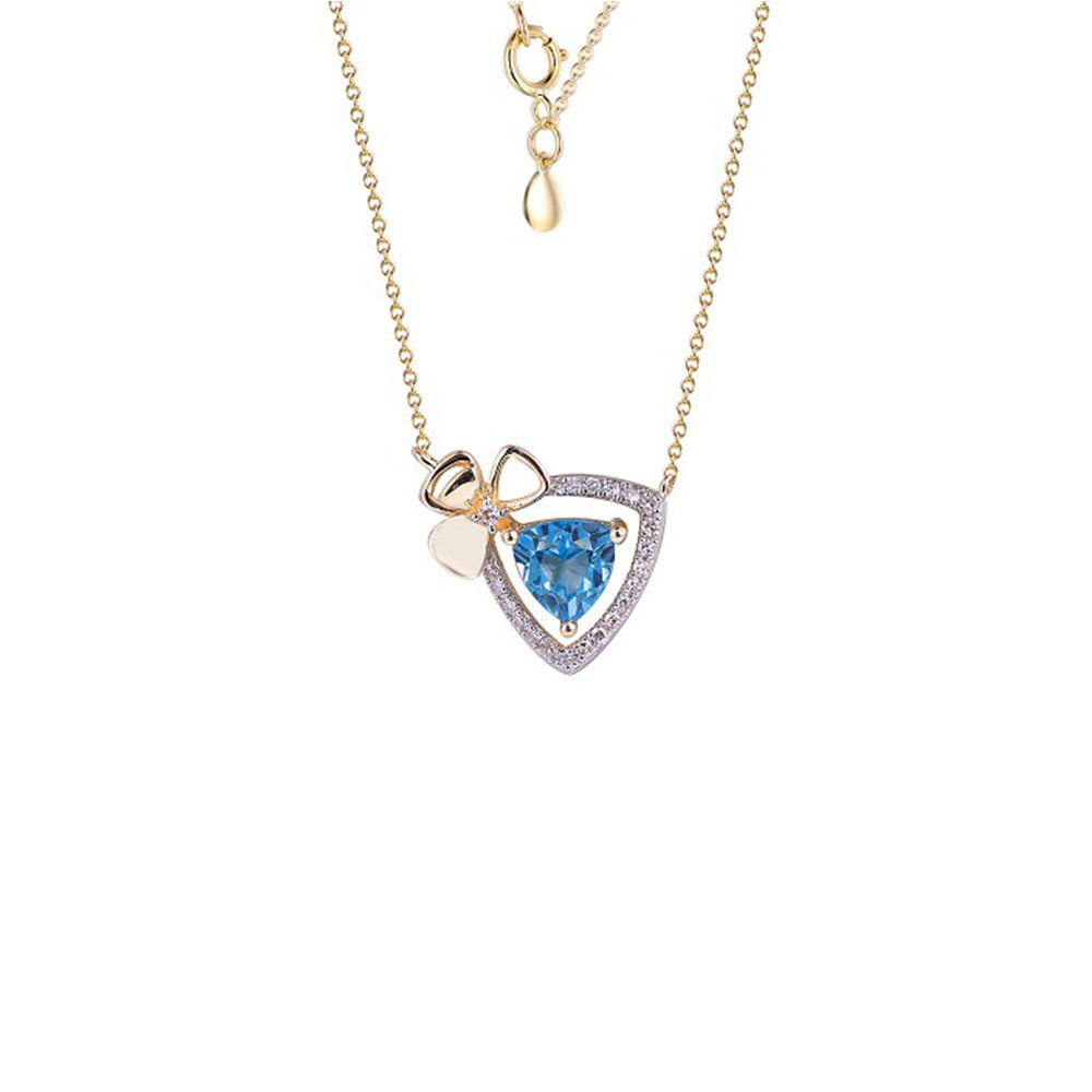 18K DIAMOND/SEMI PRECIOUS NECKLACE