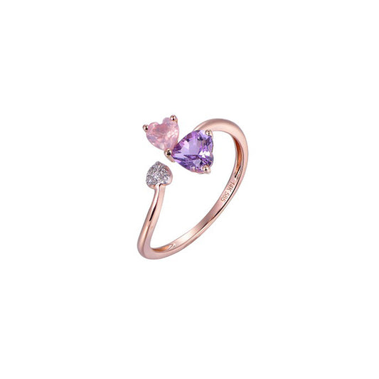 18K DIAMOND/SEMI PRECIOUS RING
