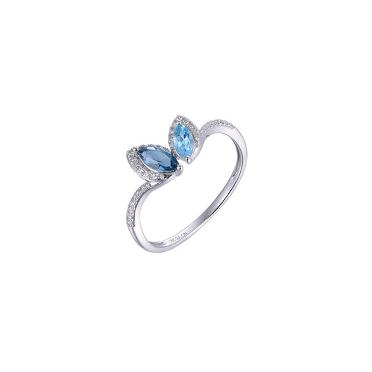 18K DIAMOND/SEMI PRECIOUS RING