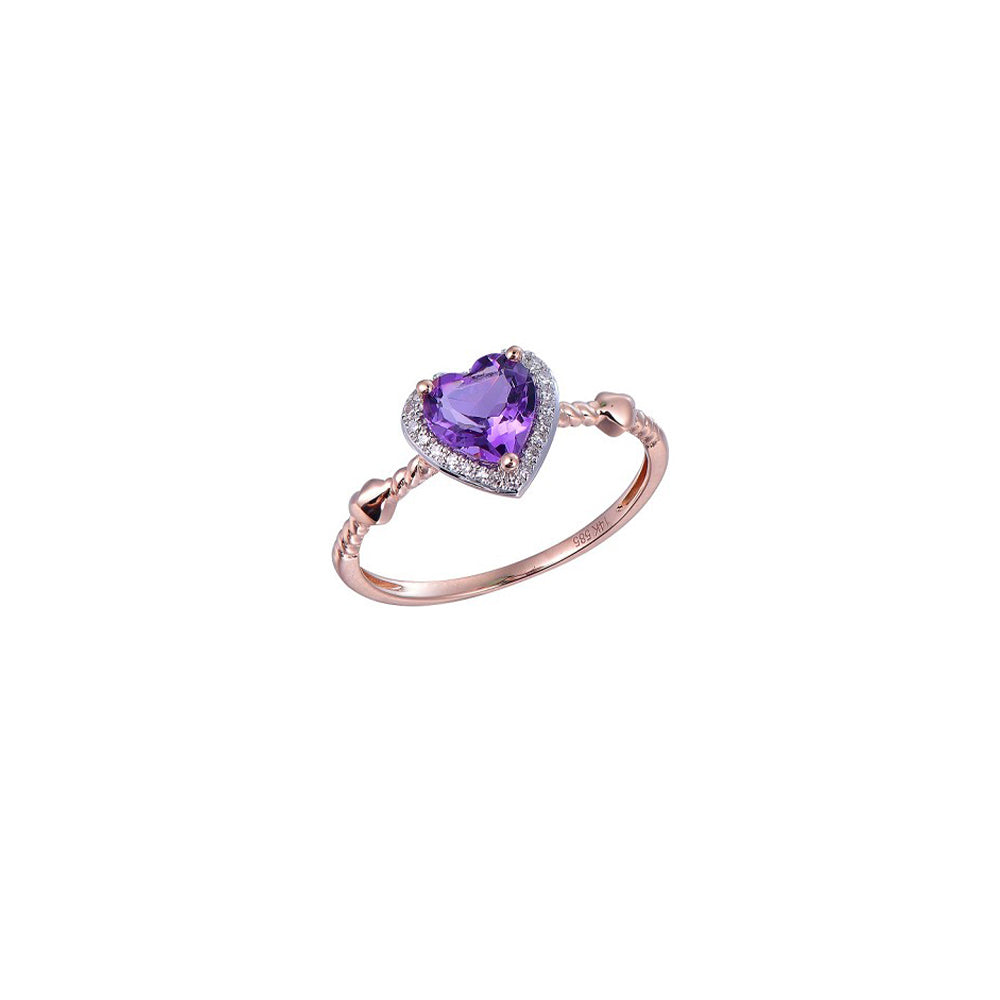 18K DIAMOND/SEMI PRECIOUS RING