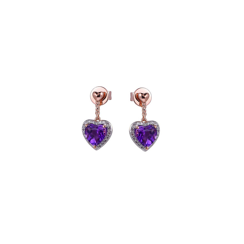 18K DIAMOND/SEMI PRECIOUS EARRINGS
