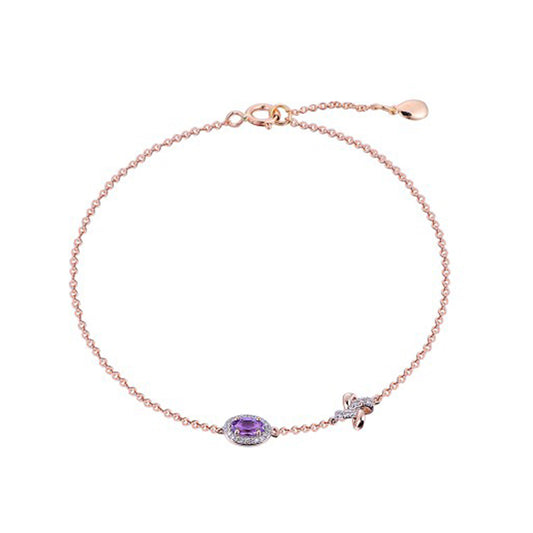 18K DIAMOND/SEMI PRECIOUS BRACELET