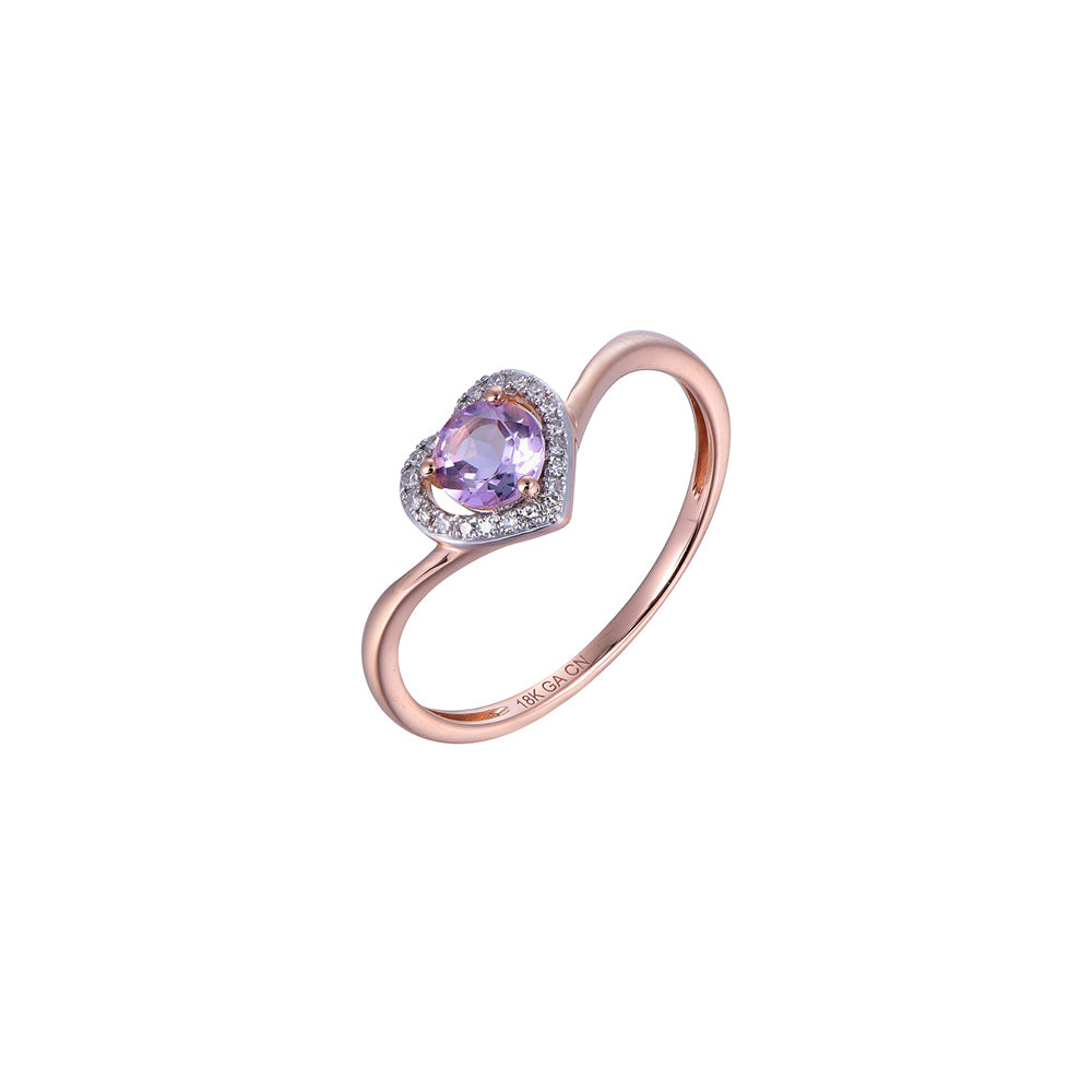 18K DIAMOND/SEMI PRECIOUS RING