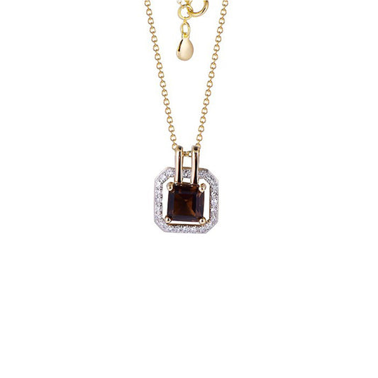 18K DIAMOND/SEMI PRECIOUS NECKLACE