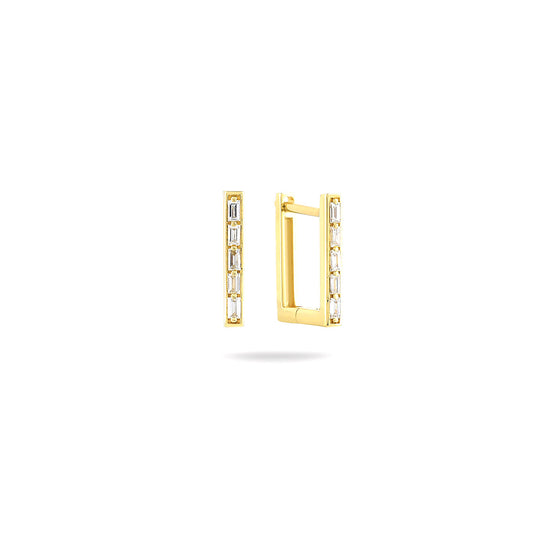 18K YELLOW GOLD DIAMOND EARRINGS, MD0161E