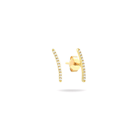 18K YELLOW GOLD DIAMOND EARRINGS, MD0168E