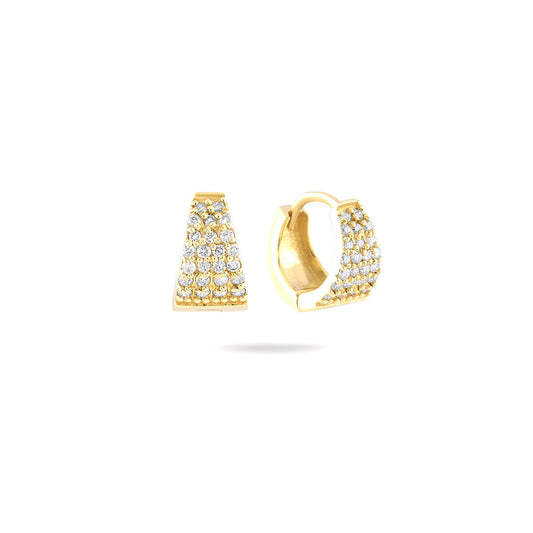 18K YELLOW GOLD DIAMOND EARRINGS, MD0361E