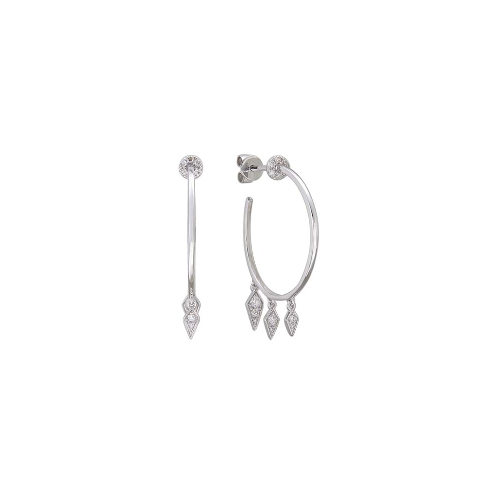 18K White Gold DIAMOND EARRING