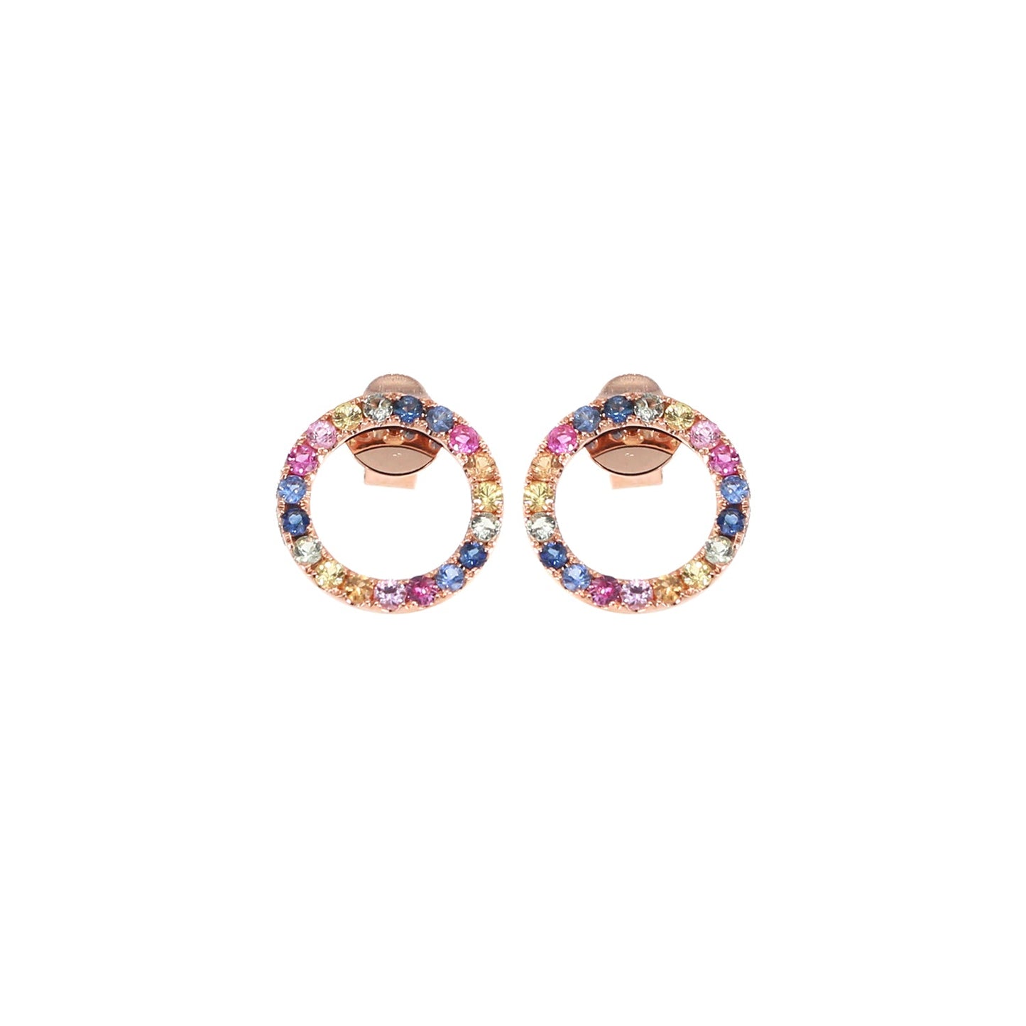 18K ROSE GOLD EARRING W/BSA,GSA,OSA,PSA, & YSA