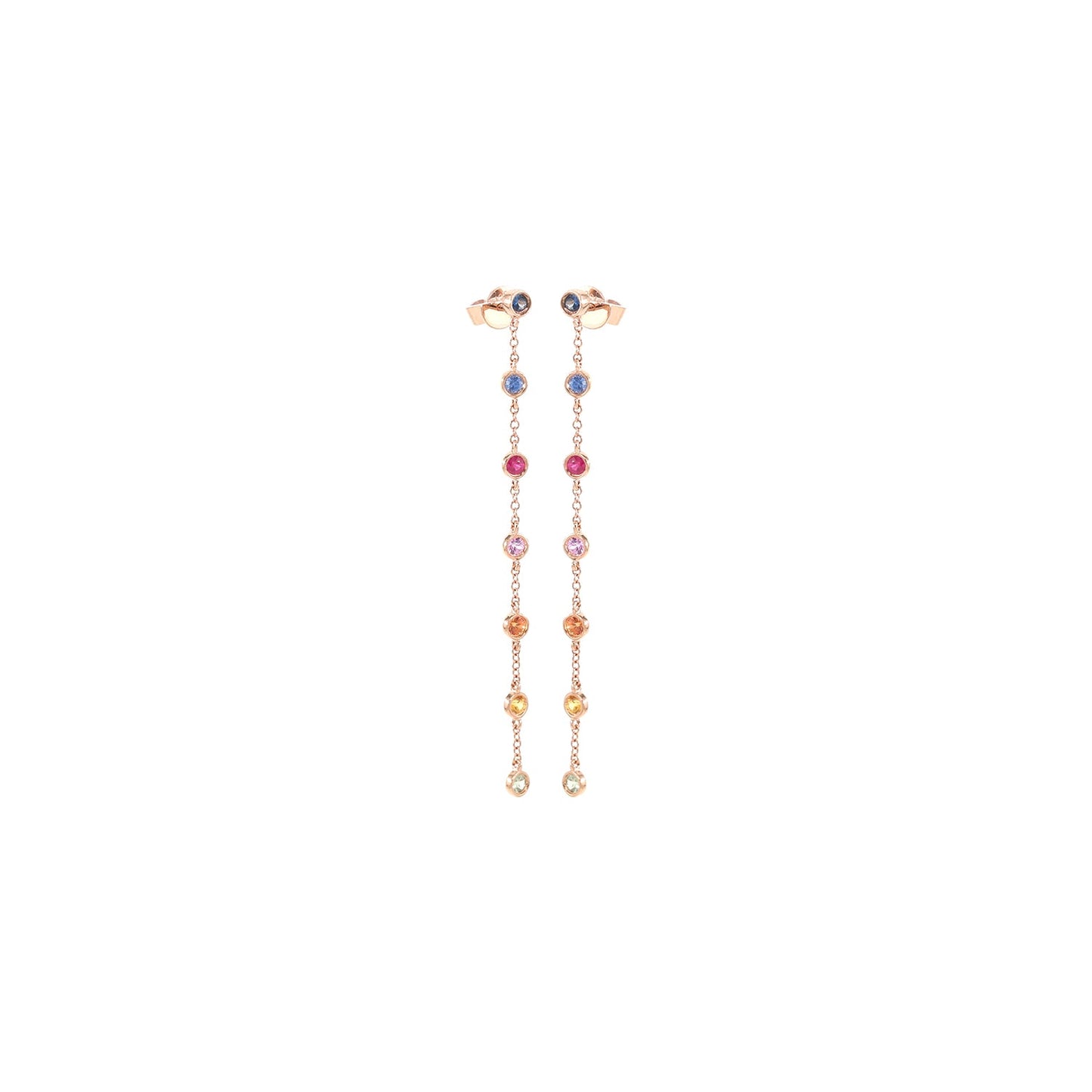 18K ROSE GOLD EARRING W/BSA,GSA,OSA,PSA & YSA,