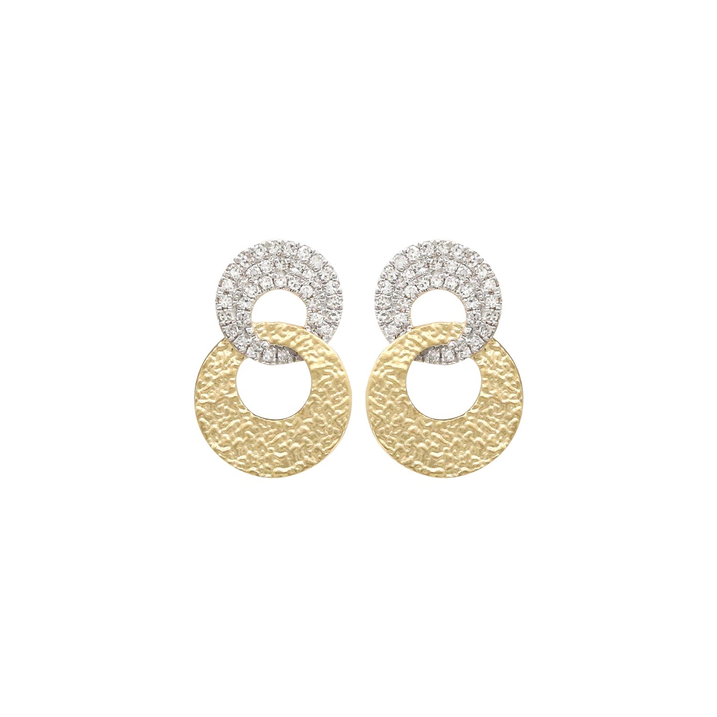 18KY Earrings w/Dia, 600381131