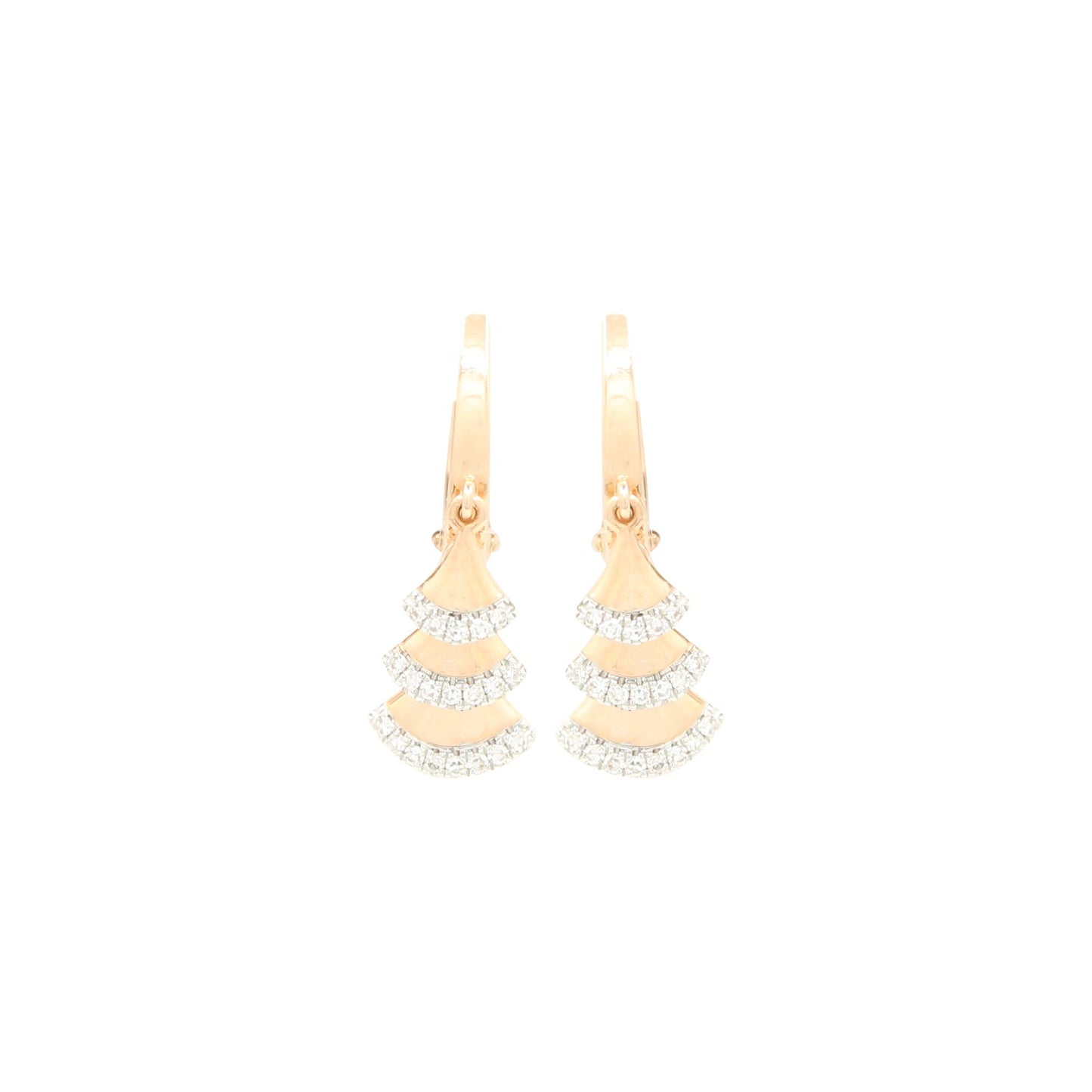 18KR Earrings w/Dia, 600381013