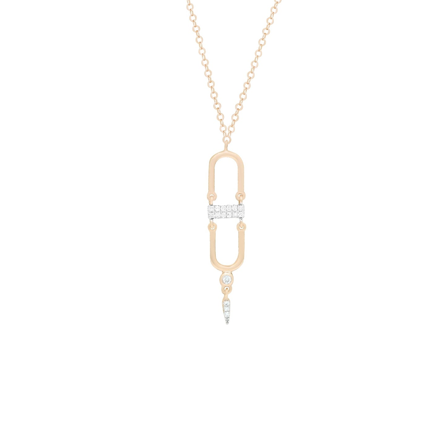 18KR Necklace w/Dia, 600380676