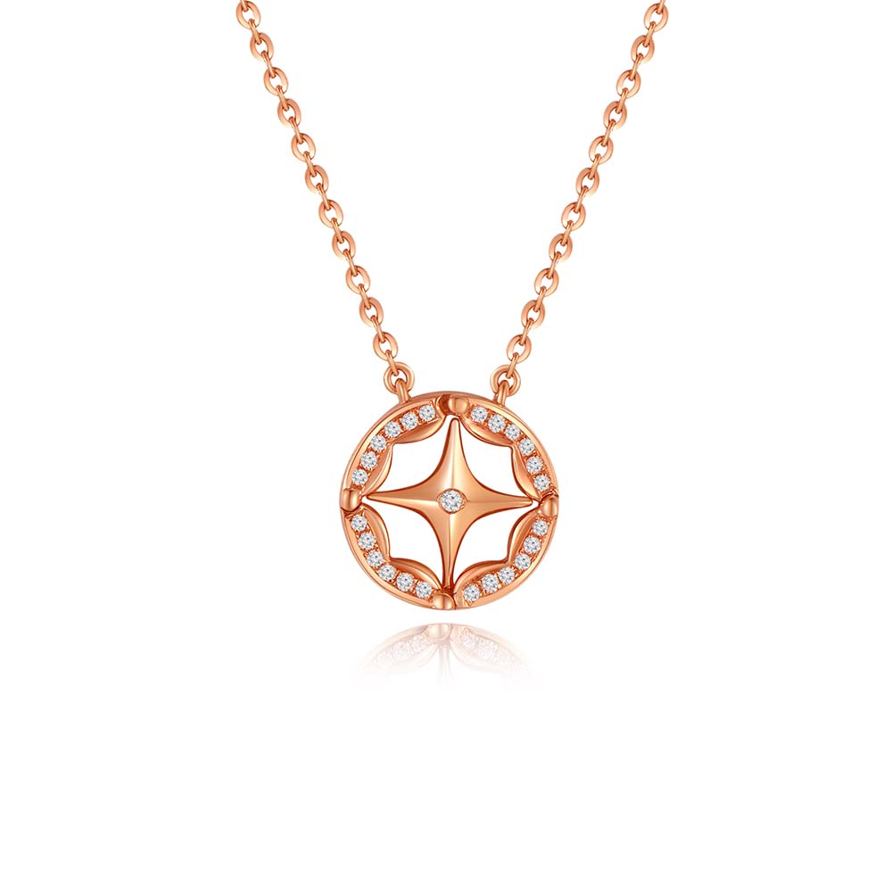 18K ROSE GOLD DIAMOND NECKLACE