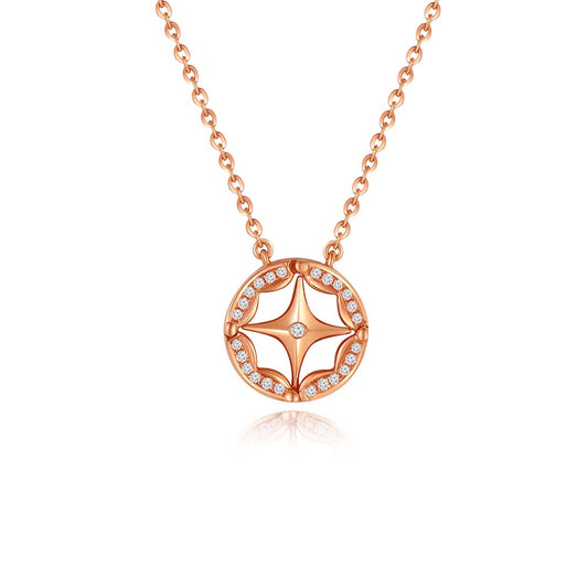 18K ROSE GOLD DIAMOND NECKLACE