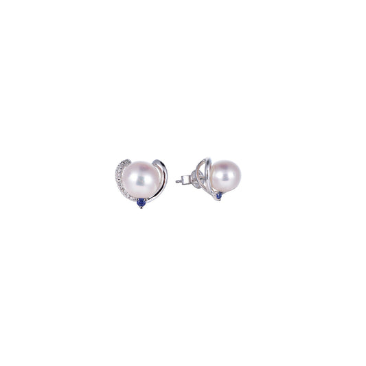 18K DIAMOND/PEARL/GEMS EARRINGS