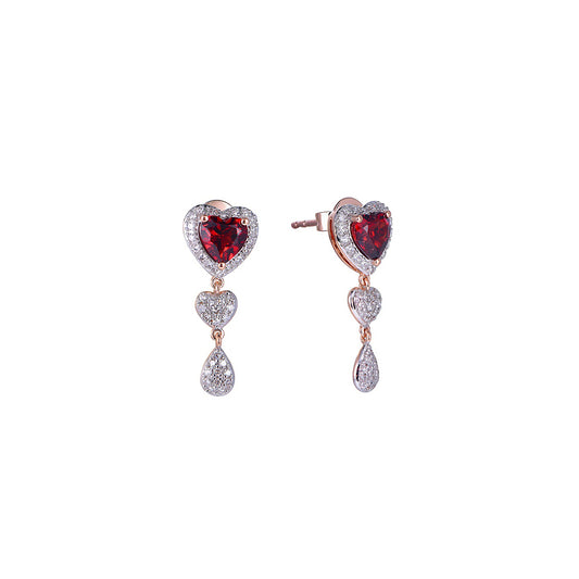 18K DIAMOND/SEMI PRECIOUS EARRINGS