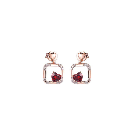 18K DIAMOND/SEMI PRECIOUS EARRINGS