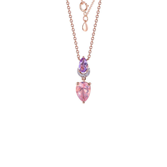 18K DIAMOND/SEMI PRECIOUS NECKLACE