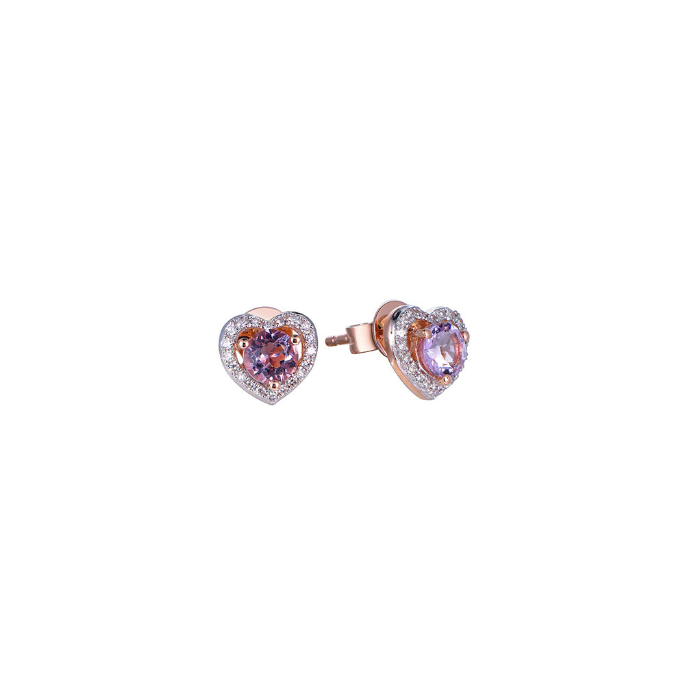 18K DIAMOND/SEMI PRECIOUS EARRINGS