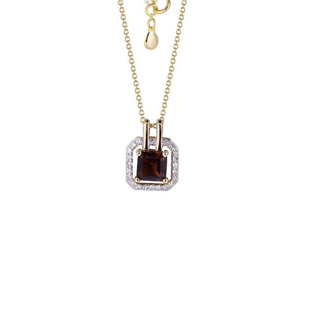 18K DIAMOND/SEMI PRECIOUS NECKLACE