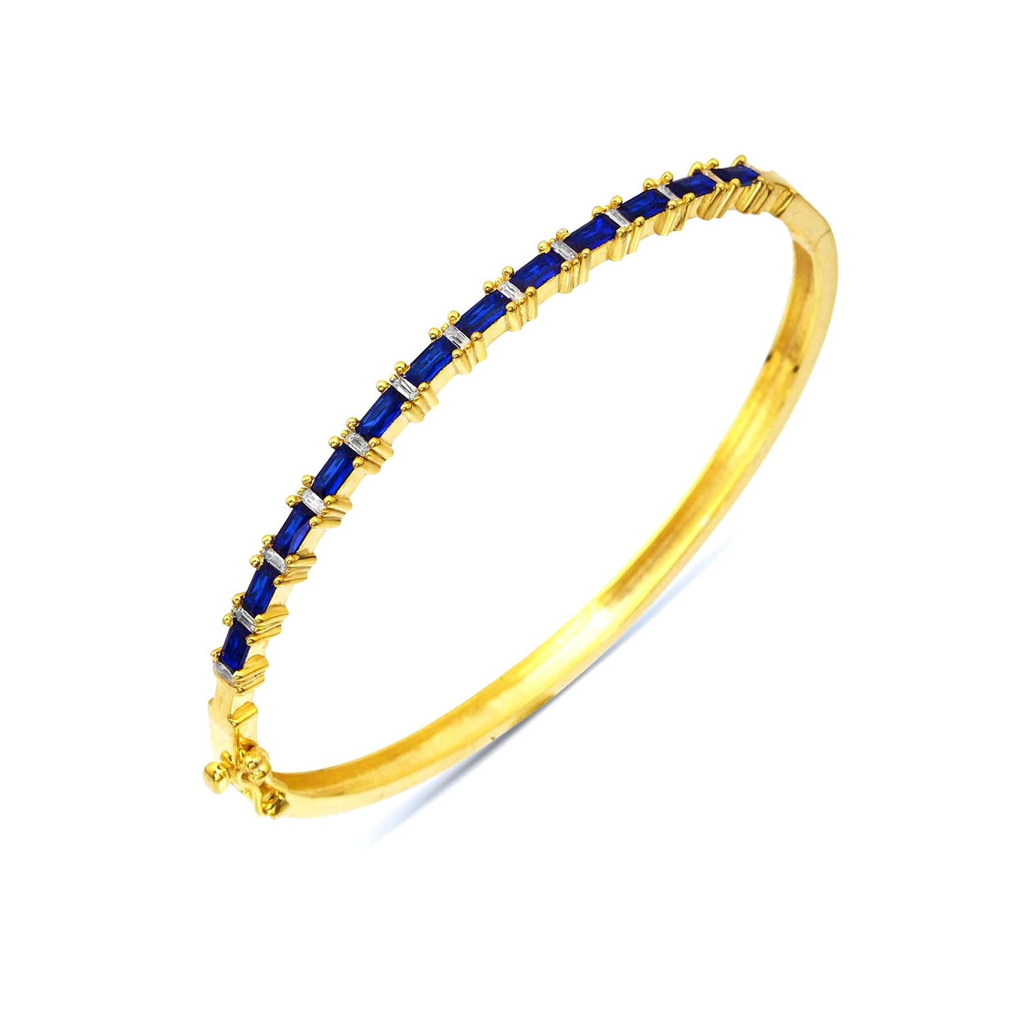 18K YELLOW GOLD DIAMOND SAPPHIRE BRACELET, M6031B4