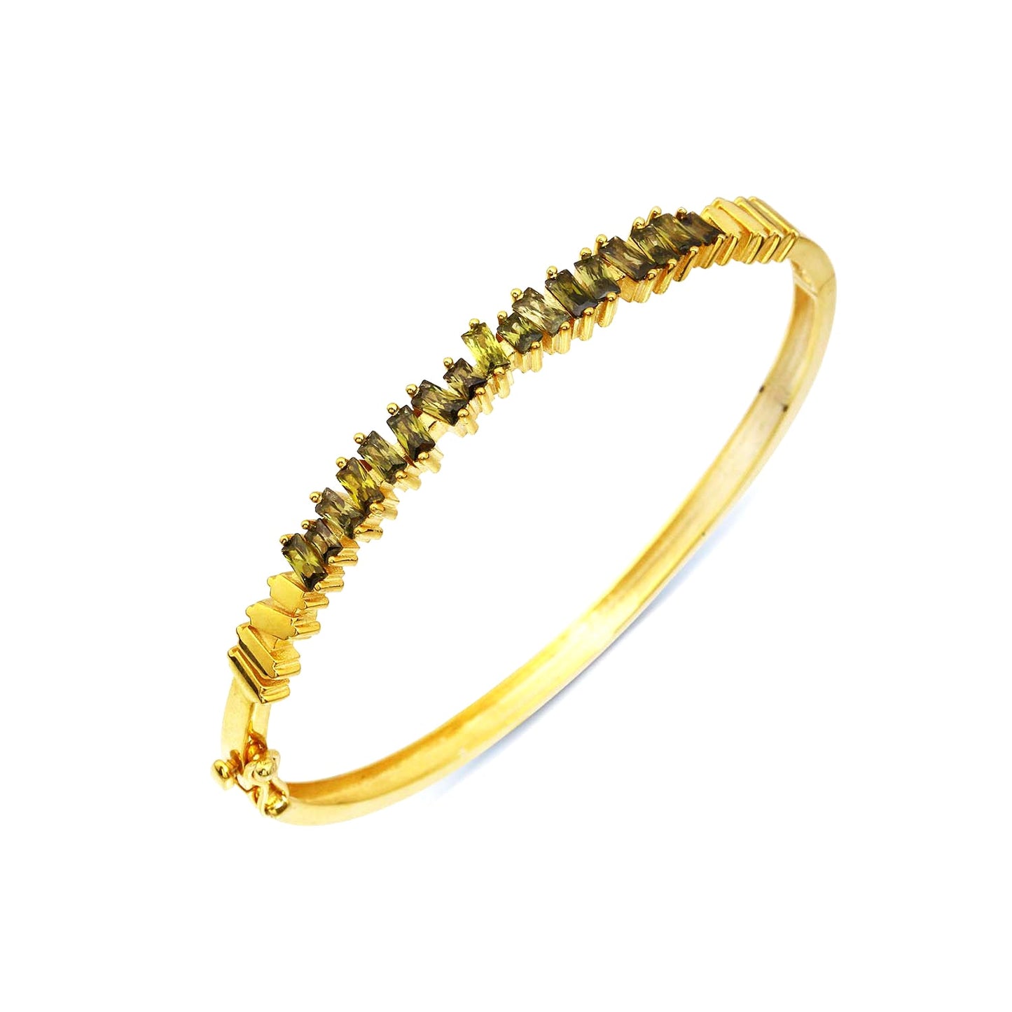 18K YELLOW GOLD PERIDOT BRACELET, M6032BC