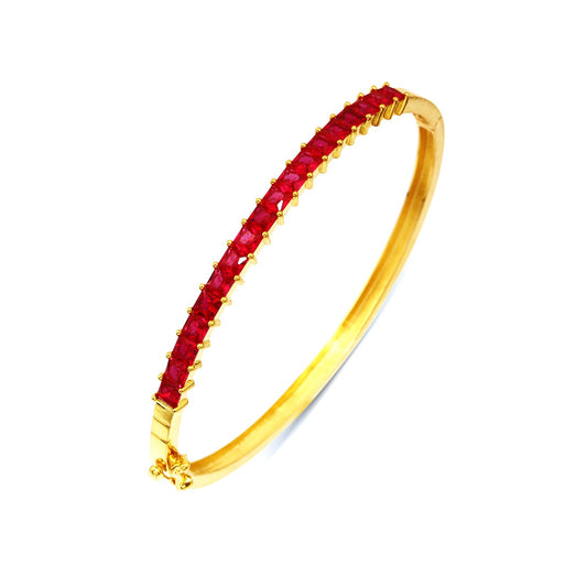 18K YELLOW GOLD RUBY BRACELET, M6033BE