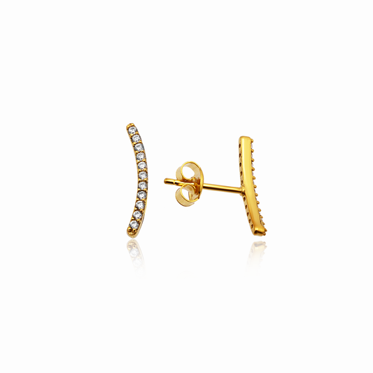 18K YELLOW GOLD DIAMOND EARRINGS, M2040E1