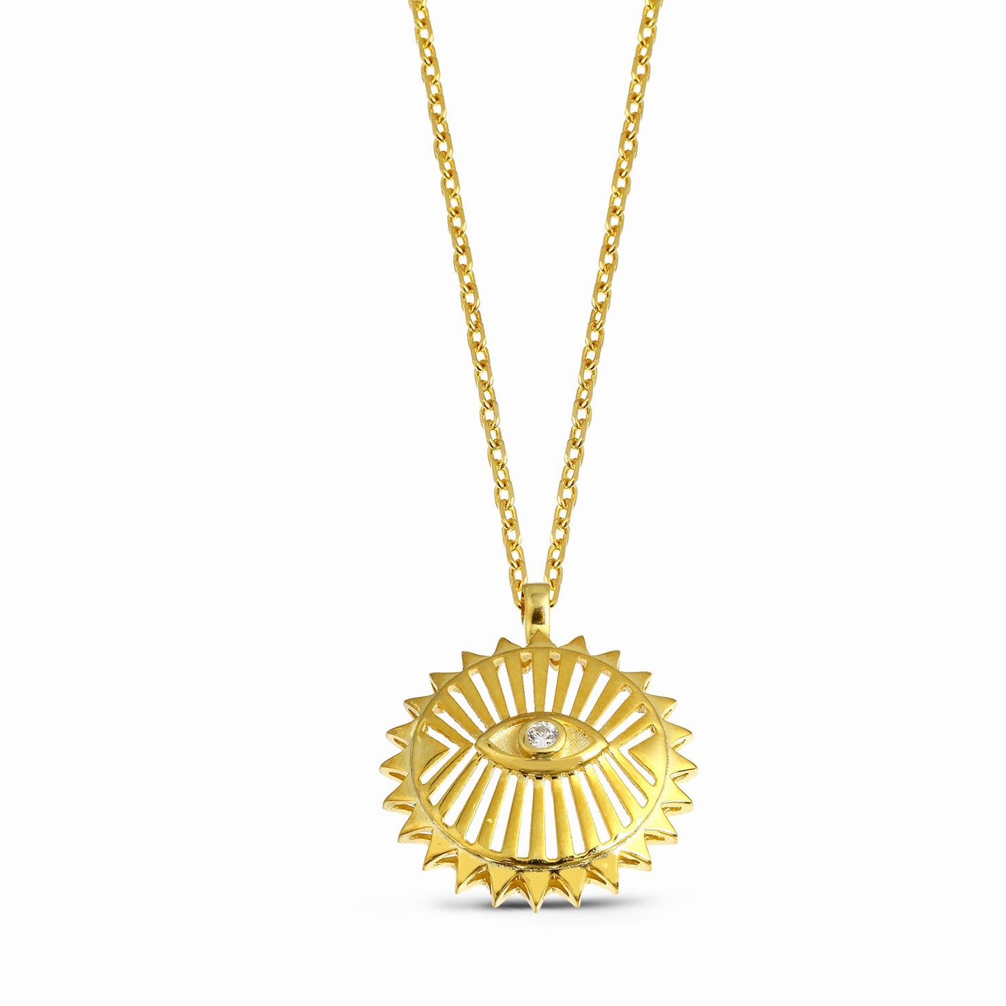 18K YELLOW GOLD DIAMOND PENDANT, M4003P1