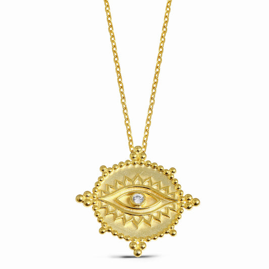 18K YELLOW GOLD DIAMOND PENDANT, M4005P1