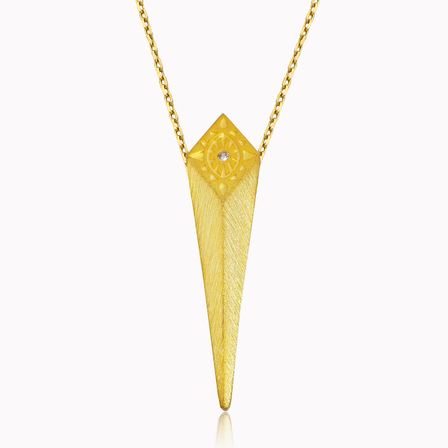 18K YELLOW GOLD DIAMOND PENDANT, M4008PW