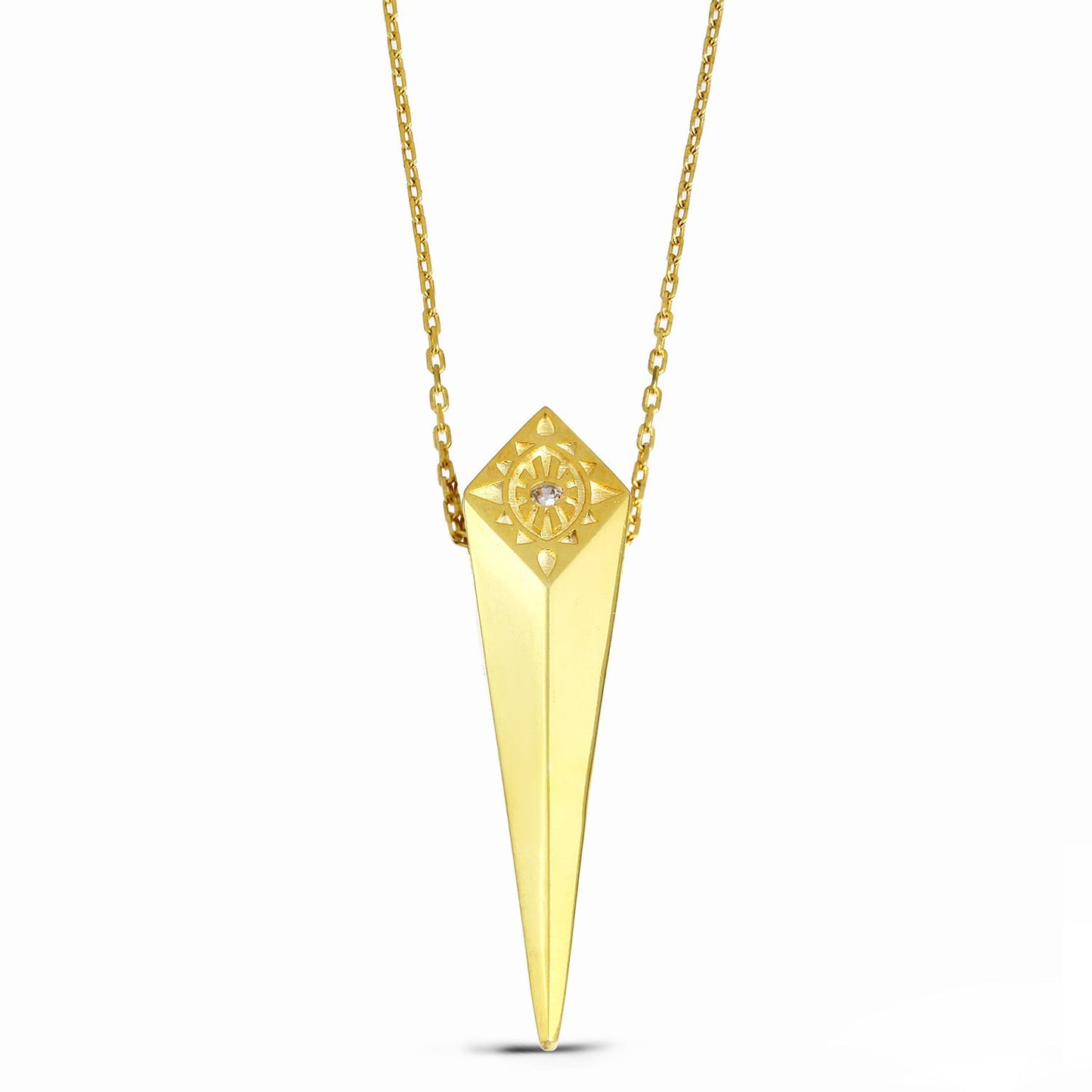 18K YELLOW GOLD DIAMOND PENDANT, M4008PX