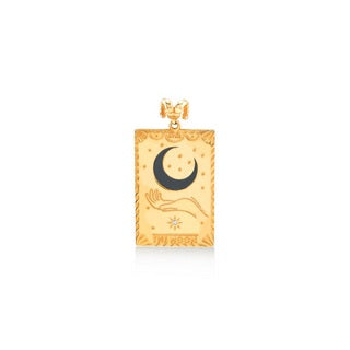 18K YELLOW GOLD DIAMOND PENDANT, M4125P7