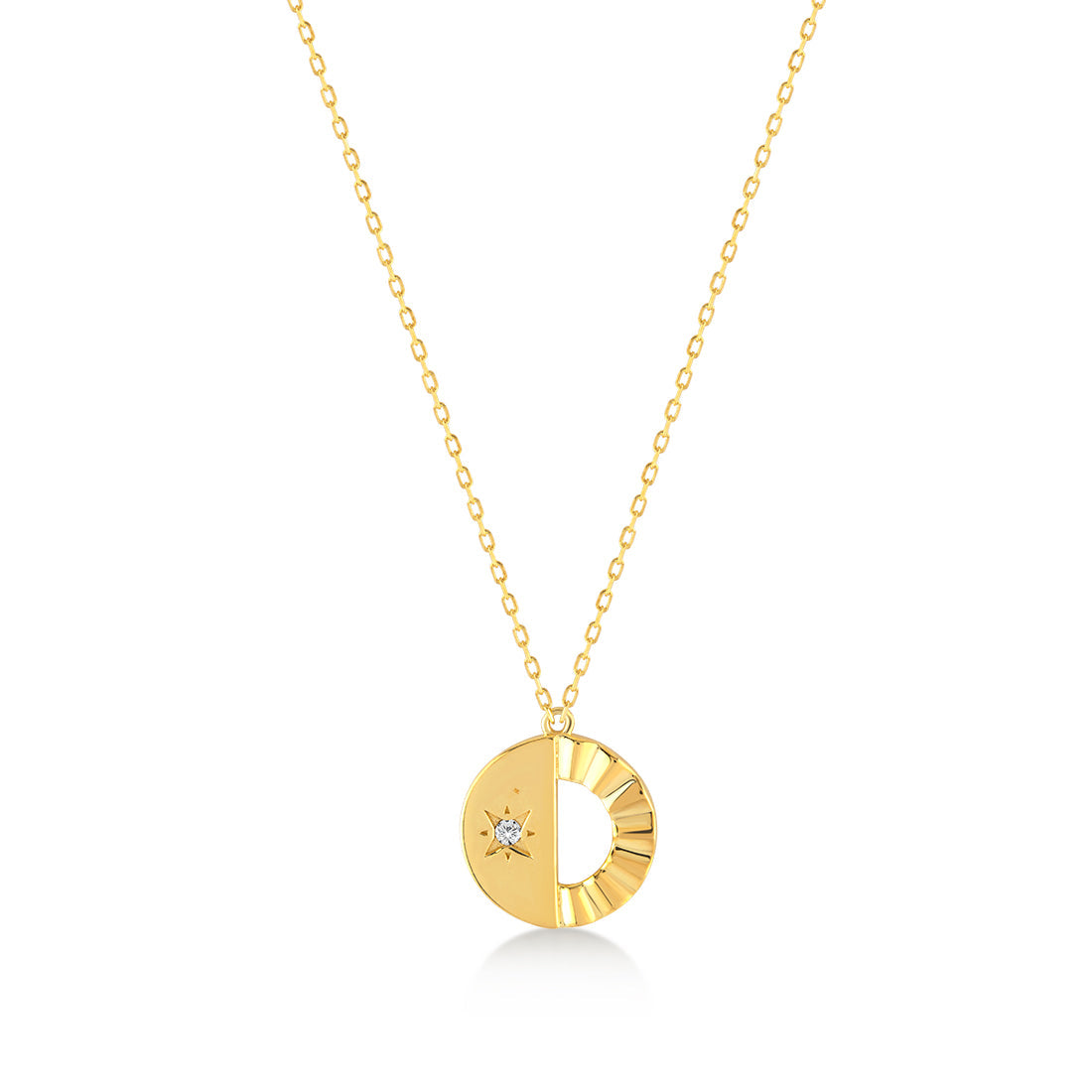 18K YELLOW GOLD DIAMOND PENDANT, M4165P1