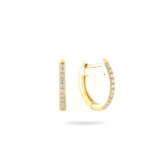 18K YELLOW GOLD DIAMOND EARRINGS, MD0365E