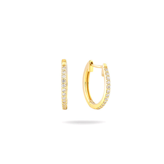 18K YELLOW GOLD DIAMOND EARRINGS, MD0368E