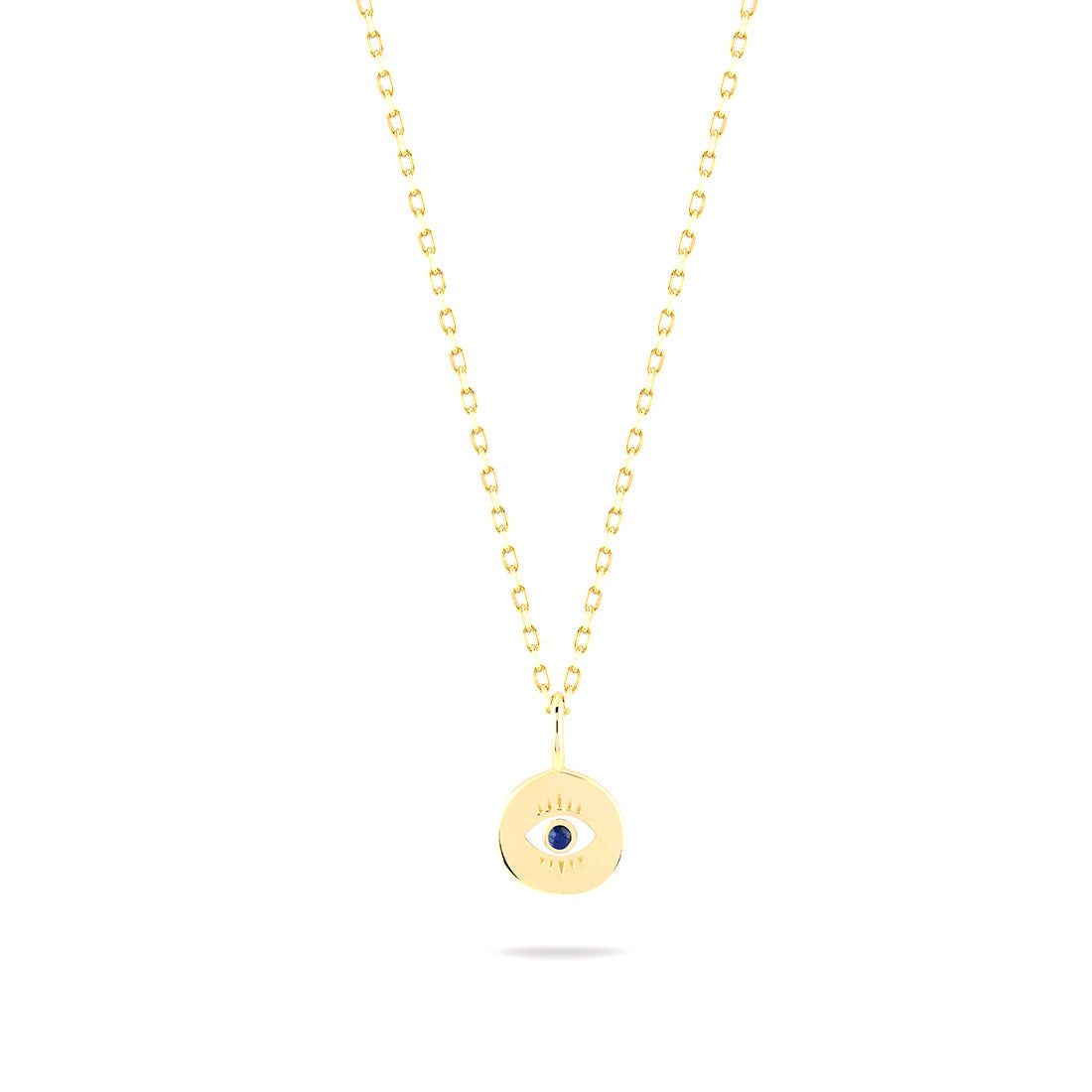 18K YELLOW GOLD SAPPHIRE PENDANT, MD0430P