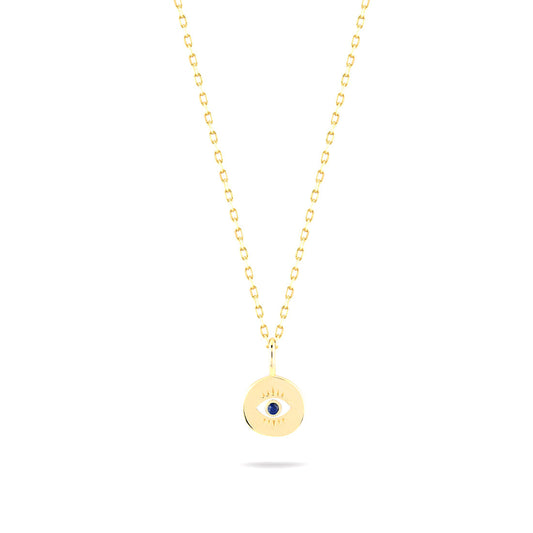 18K YELLOW GOLD SAPPHIRE PENDANT, MD0430P