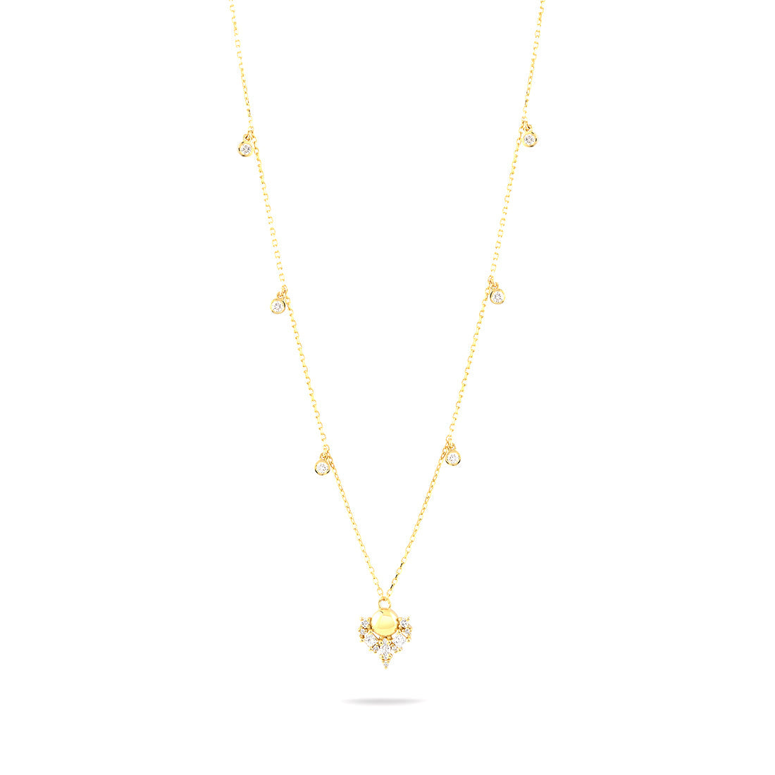 18K YELLOW GOLD DIAMOND PENDANT, MD0465P