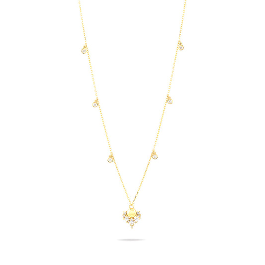 18K YELLOW GOLD DIAMOND PENDANT, MD0465P