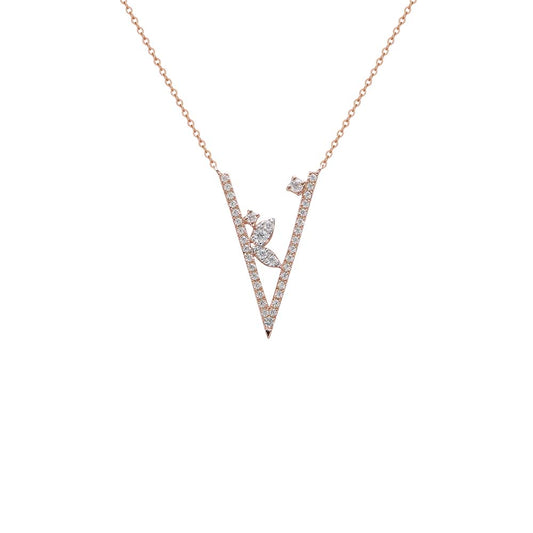 18K ROSE GOLD DIAMOND NECKLACE