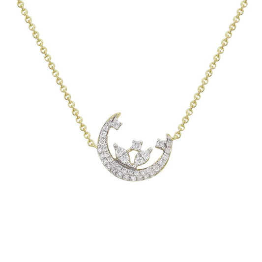 18K YELLOW GOLD DIAMOND NECKLACE