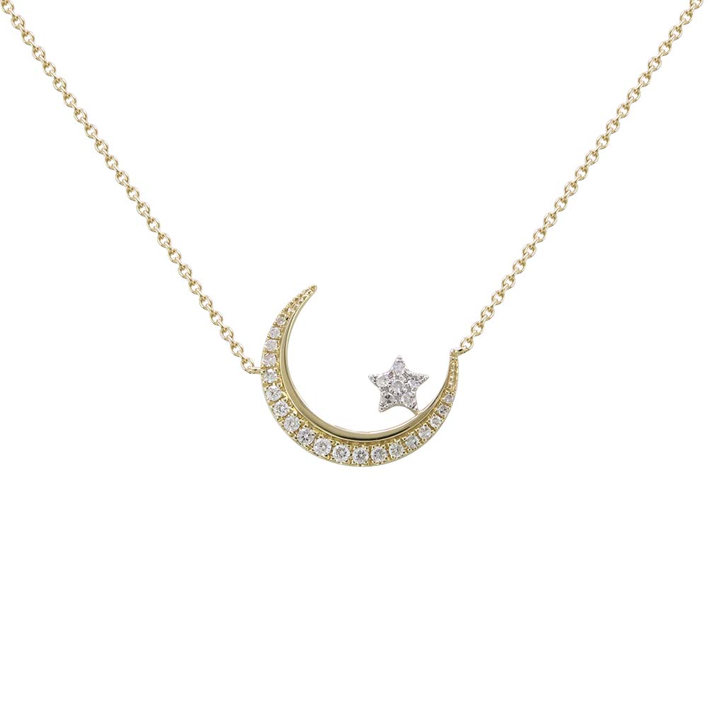 18K YELLOW GOLD DIAMOND NECKLACE